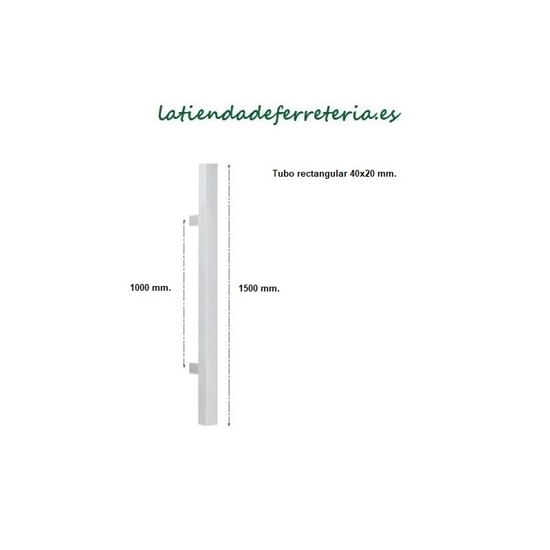 Tirador Acero Inox Rectangular Mm Tubo X