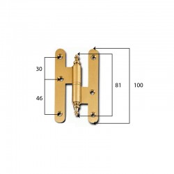 Pernio o bisagra para puerta de madera 217/S