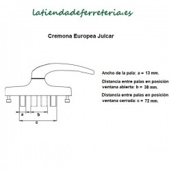 Cremona Manilla Europea Julcar Oro Brillo. Recorrido.