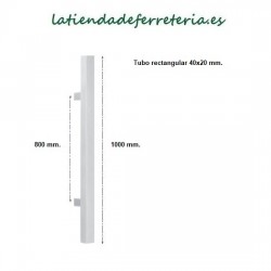 Tirador Acero Inox Rectangular 1000 mm