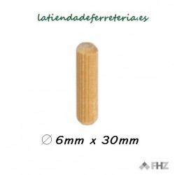 Espiga de Madera 6mm